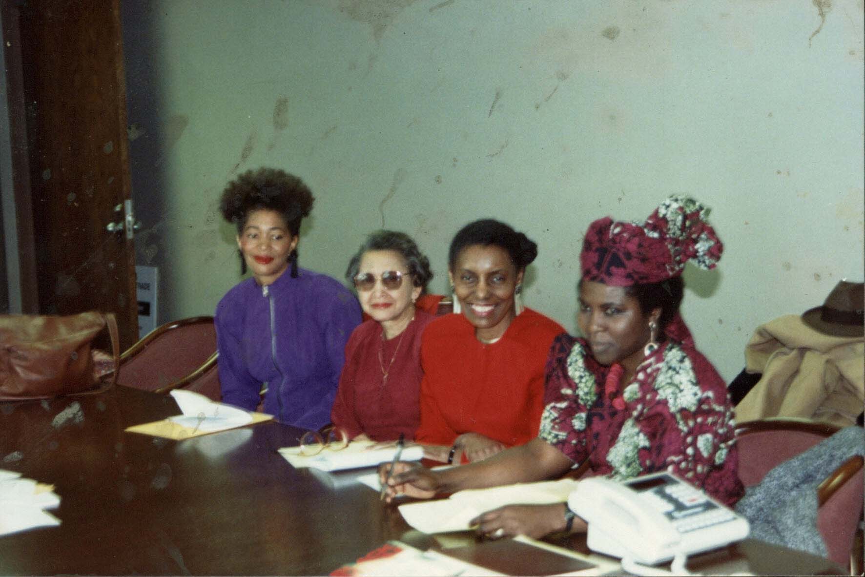 TESS ONWUEME FEATURED WITH WRITERS TERRY MCMILLAN, NAOIMI LONMAGETT, GLORIA HOUSE, Detriot, 1990